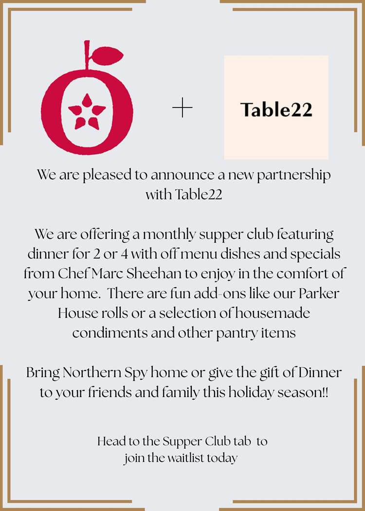 announcing our new supper club partnership with Table22